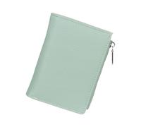 Jiusely Monedero para mujer, pequeño monedero de cuero con cremallera para mujer, cartera plegable compacta para mujer, tarjetero de crédito con ranura para múltiples tarjetas, Green