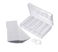Jiusion 100 Piezas EVA Monedas De Plástico Caja Contenedor Contenedor Cápsulas Suministros Redondos Con Caja De 1 Pieza Y Espuma Protectora De 100 Piezas Para Colección De Monedas De 19mm - 30mm