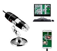 Jiusion 40 A 1000 x endoscopio, 8 LED USB 2.0 Digital Microscopio, Mini cámara con OTG Adaptador y Metal Soporte, Compatible con Mac Windows 7 8 10 11 Android Linux Chrome