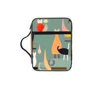 JIUTY Bolsa de mano con diseño de gatos de arte moderno de mediados de siglo, con asa resistente, funda protectora para culto a la iglesia y peregrinación