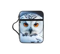 JIUTY Bolsa de mano con diseño de ojos de búho nevado con asa resistente, funda protectora para culto a la iglesia y peregrinación