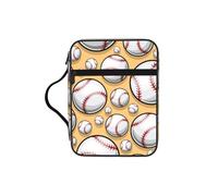 JIUTY Bolsa de mano con diseño de pelota de sóftbol con diseño deportivo de béisbol con asa resistente, funda protectora para culto a la iglesia y peregrinación