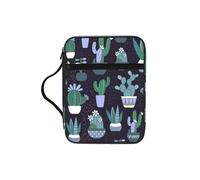JIUTY Bolsa de mano con diseño de plantas suculentas y cactus con asa resistente, funda protectora para culto a la iglesia y peregrinación
