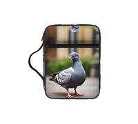JIUTY Bolsa de mano con estampado de paloma gris con asa resistente, funda protectora para culto a la iglesia y peregrinación