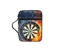 JIUTY Bolsa de mano de la Biblia impresa con tablero de dardos con asa resistente, funda protectora para culto a la iglesia y peregrinación