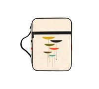 JIUTY Bolsa de mano impresa de mediados de siglo con asa resistente y funda protectora para culto a la iglesia y peregrinación