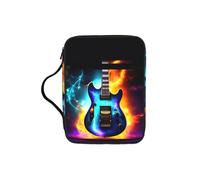 JIUTY Bolsa de mano mágica con diseño de guitarra eléctrica con asa resistente, funda protectora para culto a la iglesia y peregrinación