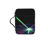 JIUTY Bolsa de mano para Biblia impresa con luces láser con asa resistente, funda protectora para culto a la iglesia y peregrinación