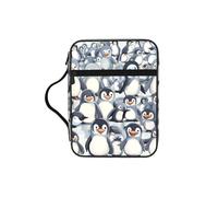 JIUTY Bonita bolsa de mano con diseño de pingüinos para bebé, con asa resistente, funda protectora de transporte para culto a la iglesia y peregrinación