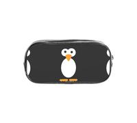 JIUTY Bonito estuche transparente de pingüino con cremallera suave, bolsa de papelería multiusos para la escuela y la oficina
