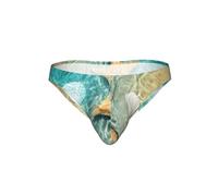 JIUTY Calzoncillos de bikini contemporáneos con estampado de estrellas de mar y conchas marinas para hombre, ropa interior de talle bajo, moderna, transpirable, impresión única, regalo, Negro, 4XL