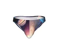 JIUTY Calzoncillos tipo bikini con estampado de galaxia del universo, Negro, XXL