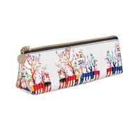 JIUTY Colorido teclado de piano, notas musicales, estuche escolar para lápices, bolígrafos, marcadores, maquillaje, monedas, White, Talla única, Organizador de bolsas