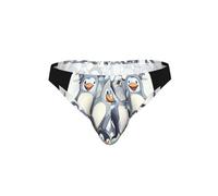JIUTY Cute Baby Penguins Sketch Print Bikini Briefs, Negro, 3XL