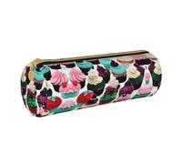 JIUTY Delicious Cupcakes - Estuche para lápices con cremallera, soportes para bolígrafos, para estudiantes, artistas, oficina, trabajo, escuela, White, Talla única, Organizador de bolsas