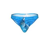JIUTY Dolphin with a Smile Print - Calzoncillos de bikini contemporáneos para hombre, ropa interior de talle bajo, moderna, transpirable, impresión única, regalo, Negro, S