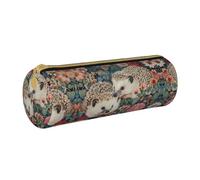 JIUTY Estuche para lápices con cremallera, diseño de erizos florales para estudiantes, oficina, trabajo, escuela, White, Talla única, Organizador de bolsas