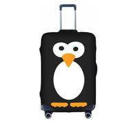 JIUTY Funda para maleta grande con estampado de pingüinos, funda elástica con impresión de doble cara, mantiene el equipaje cerrado, White, M