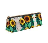 JIUTY Girasol abeja escuela lápiz caso, niños Pen casos pequeña cremallera bolsa para lápices, bolígrafos, marcadores, maquillajes, monedas, Blanco 1, One size, Organizador de bolsas