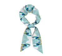 JIUTY Hermosa bufanda de seda para mujer, diseño de pavo real y floral, para primavera, otoño, bufandas, bufandas, ropa para el cuello, para vestidos de noche, viajes, Negro, talla única