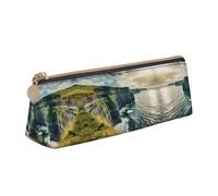 JIUTY Ireland Outdoors County Clare The Cliffs - Estuche escolar para lápices, bolígrafos, marcadores, maquillaje, monedas, White, Talla única, Organizador de bolsas