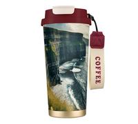 JIUTY Ireland Outdoors County Clare The Cliffs - Taza de café de viaje en acero inoxidable 316, tapa sin fugas y sin BPA, mantiene el calor y el frío durante horas