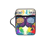 JIUTY Izquierdo y derecho Brain Advantage - Bolsa de mano impresa con asa resistente, funda protectora de transporte para culto a la iglesia y peregrinación