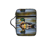 JIUTY Mallard Duck - Bolsa de mano para Biblia con asa resistente, funda protectora para culto a la iglesia y peregrinación
