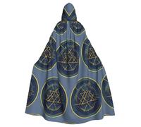 JIUTY Math Geometry Calculus Capa con capucha de poliéster para adultos, capa con capucha para fiesta de cosplay, bailes de máscaras, Día de San Patricio