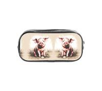 JIUTY Naughty Pig Baby 1 elegante estuche transparente con cremallera suave, bolsa de papelería multiusos para la escuela y la oficina