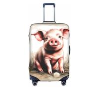 JIUTY Naughty Pig Baby 1 - Funda para maleta grande con impresión de doble cara, mantiene el equipaje cerrado, White, XL