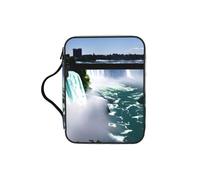 JIUTY Niagara - Bolsa de mano con estampado de otoño para Biblia con asa resistente, funda protectora para culto a la iglesia y peregrinación