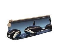 JIUTY Orca Killer Whale Print - Estuche escolar para lápices, bolígrafos, marcadores, maquillaje, monedas, White, Talla única, Organizador de bolsas