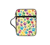 JIUTY Paw Prints - Bolsa de mano para la Biblia con asa resistente, funda protectora para culto a la iglesia y peregrinación