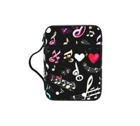 JIUTY Símbolos de música bonita bolsa de mano impresa con asa resistente protectora para culto a la iglesia y peregrinación