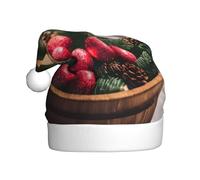 JIUTY Sombrero unisex de Papá Noel con estampado de Feliz Navidad para Navidad, sombreros de Navidad, escenario, Halloween, comunidad