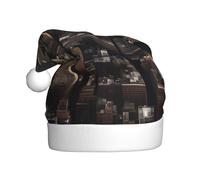 JIUTY Sombrero unisex de Papá Noel con estampado de la ciudad de Nueva York para Navidad, sombreros de Navidad, escenario, Halloween, comunidad