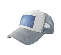 JIUTY Sombreros de camionero con diseño de bola de árbol de Navidad, con parte trasera de malla refrescante, para entrenamiento, viajes y salidas de verano a la playa, gris, Talla única