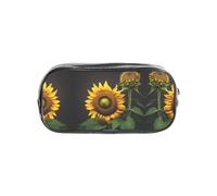 JIUTY Sunflowers in the Weeds - Elegante estuche transparente con cremallera suave, bolsa de papelería multiusos para la escuela y la oficina