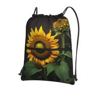 JIUTY Sunflowers in the Weeds - Mochila con cierre de cremallera, bolsa de hombro con cordón, ligera compacta para entrenamiento y sesiones