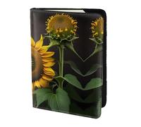 JIUTY Sunflowers in The Weeds - Soporte para pasaporte con estampado de girasoles en las malas hierbas para mujeres y hombres, cartera de viaje para pasaporte, accesorios de cubierta de documentos de