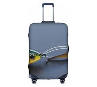 JIUTY Varios tipos de cebos de pesca con impresión de maleta, funda elástica para maleta con impresión de doble cara, mantiene el equipaje cerrado, White, S