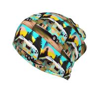 JIUTY You Make Me Happy Camper - Gorro multifuncional con máscara facial, polaina de cuello de invierno para actividades al aire libre, color negro