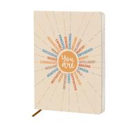 JIUWEIHU Sunshine Journal Notebook, You Are Sun Gifts 200 Pages, 5.6 x 8.5 inch College Ruled Thick Paper Notebook Journals, Motivational Quote Inspirational Gifts for Women Men Friends
