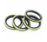jiuxinyun 10-20 piezas M6 M8 M10 M12 M16 a M30 arandela de Metal combinada almohadilla de sellado de tubo hidráulico de alta presión junta de sellado de cuña de Metal de goma(M10(20 pieces))