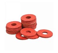 jiuxinyun 20-100 M2 M2.5 M3 M4 M5 M6 M8 M10 M12 M16 Arandela plana aislante de fibra de papel de acero rojo Junta Lisa anillo espaciador de mesón(50pcs M10x20x1.2mm)