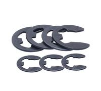 jiuxinyun 20/100 piezas E tipo Circlip arandela de retención M1.5 M2 M2.5 M3 M3.5 M4 M5 M6 M7 M8 M9 M10 M12 M15 ennegrecimiento de acero al carbono for sujetador de eje(M1.5-100 PCS)
