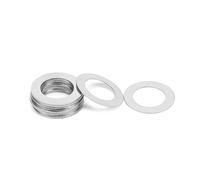 jiuxinyun 20 piezas M15 a M40 DIN988 304 arandela plana ultrafina de acero inoxidable ajuste junta plana de cuña ultrafina gruesa 0,1 0,2 0,3 0,5 1mm(M15X21X1mm)