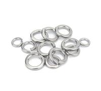 jiuxinyun Arandela de bloqueo de resorte dividido de acero inoxidable A2 304 junta elástica de bloqueo M1.6 M2 M2.5 M3 M4 M5 M6 M8 M10 M12 GB93(M4 100pcs)