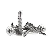 JIUYUEYA 100pcs Self Tapping Screws Sheet Metal Screws, 8 X 1-1/2" (1/2" to 1-1/2" Available 410 Stainless Steel Self-Drilling Screw,100pcs, Size : #8 * 1/2" (4.2 * 13mm